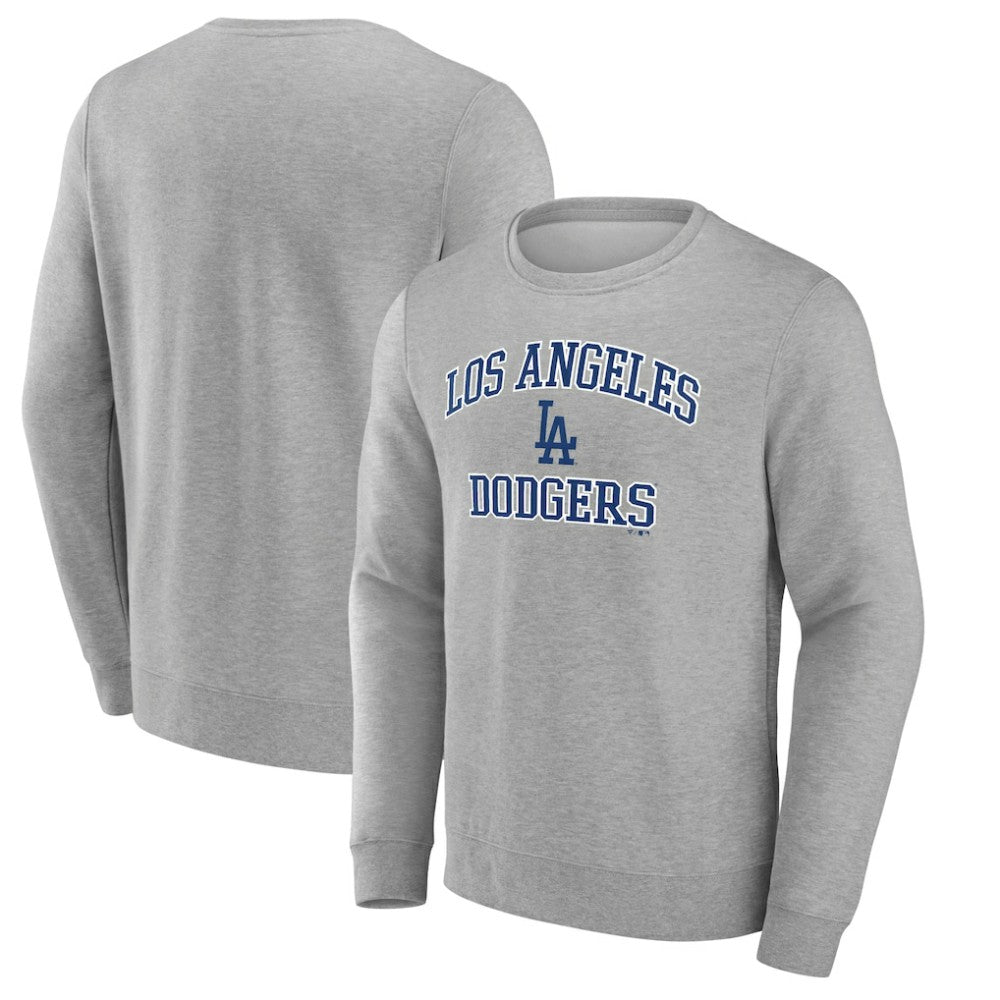 Los Angeles Dodgers Heart & Soul Pullover Sweatshirt Heather Gray