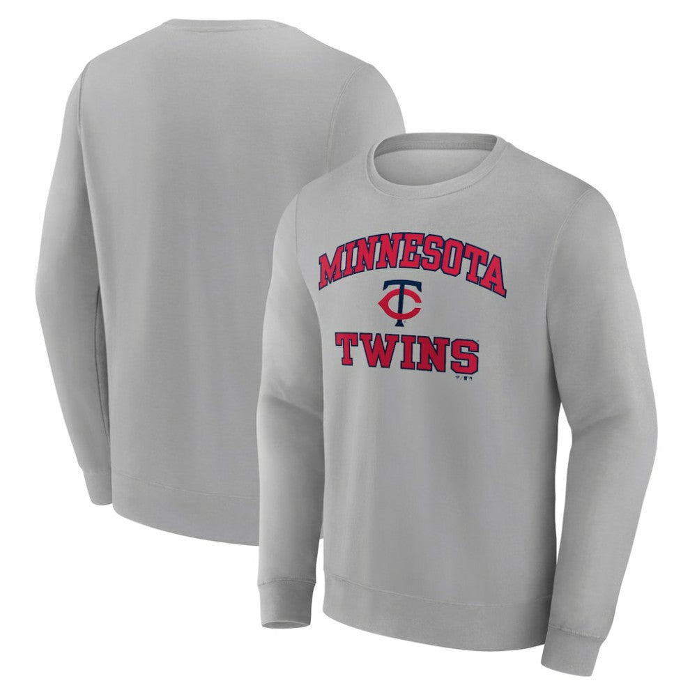 Minnesota Twins Heart & Soul Pullover Sweatshirt Heather Gray