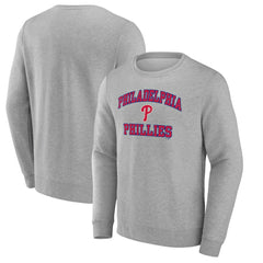Philadelphia Phillies Heart & Soul Pullover Sweatshirt Heather Gray