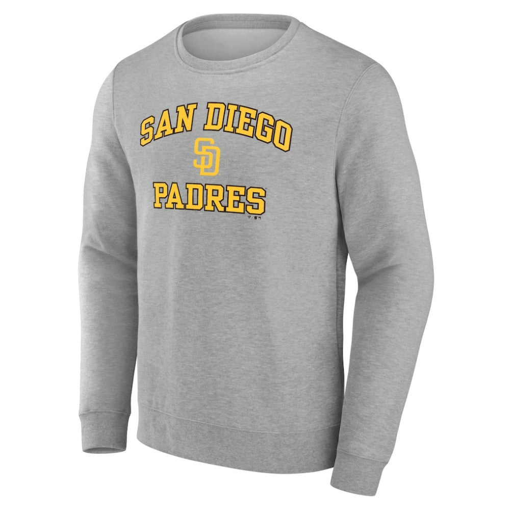 San Diego Padres Heart & Soul Pullover Sweatshirt Heather Gray