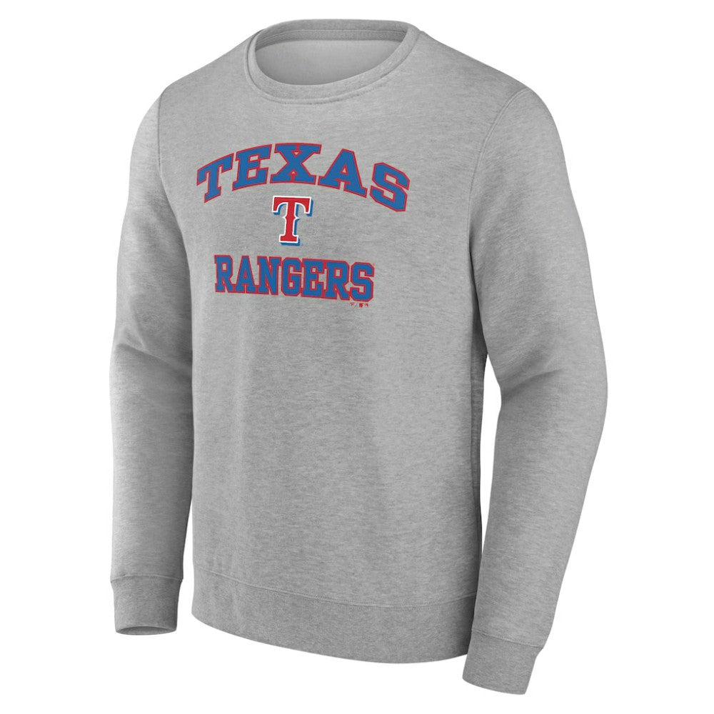 Texas Rangers Heart & Soul Pullover Sweatshirt Heather Gray