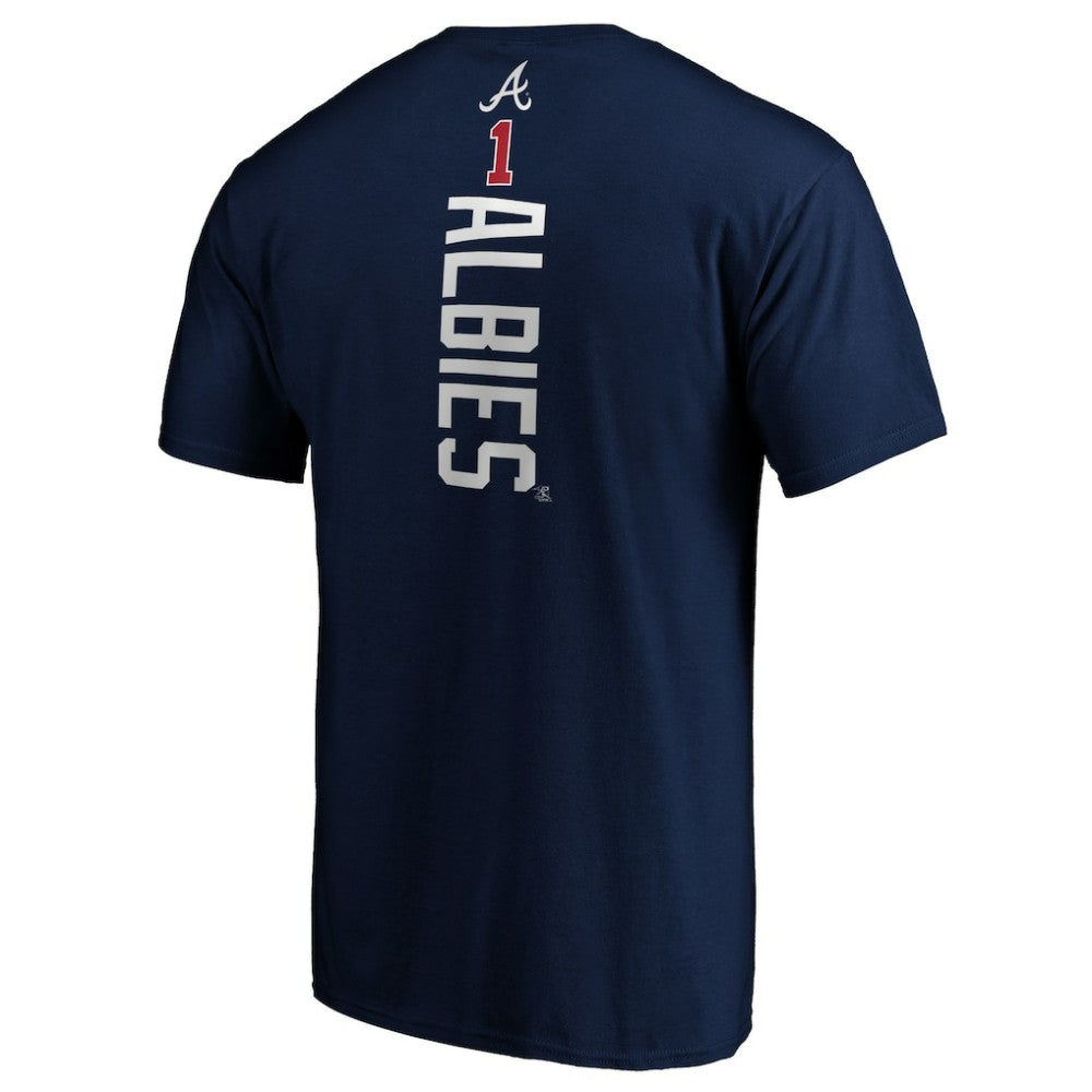 Ozzie Albies Atlanta Braves Playmaker Name & Number T-Shirt Navy