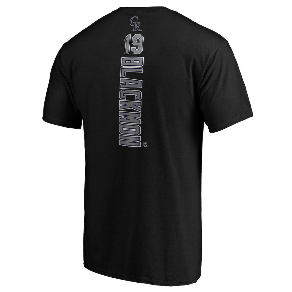Charlie Blackmon Colorado Rockies Playmaker Name & Number T-Shirt Black