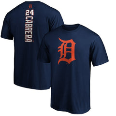 Detroit Tigers Playmaker Name & Number T-Shirt Navy