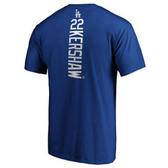 Clayton Kershaw Los Angeles Dodgers Playmaker Name & Number T-Shirt Royal