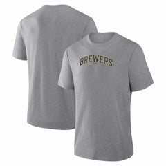 Milwaukee Brewers Play Tribute Tri-Blend T-Shirt Heather Gray