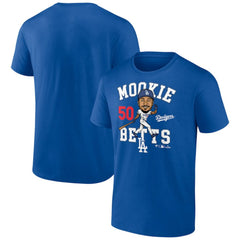 Mookie Betts Los Angeles Dodgers Caricature T-Shirt Royal