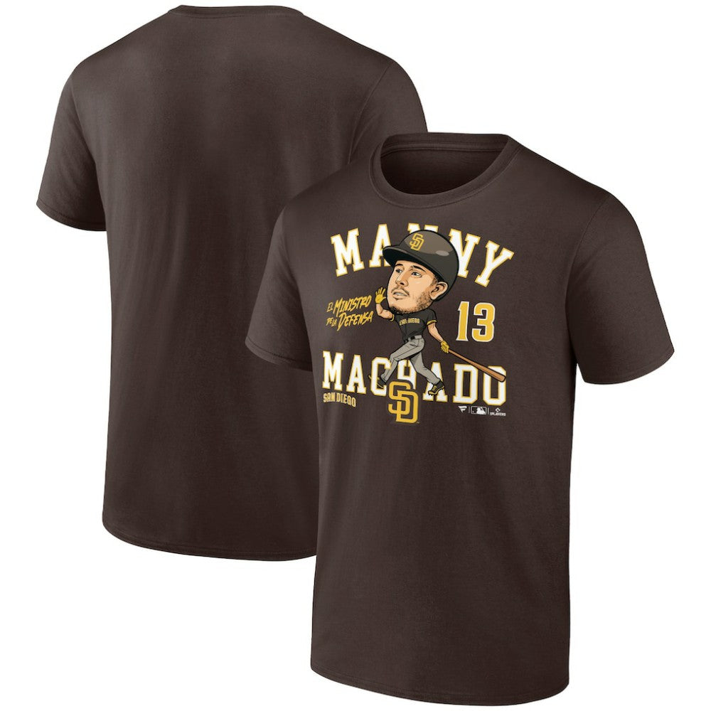 Manny Machado San Diego Padres Caricature T-Shirt Brown
