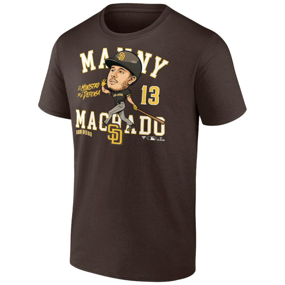 Manny Machado San Diego Padres Caricature T-Shirt Brown