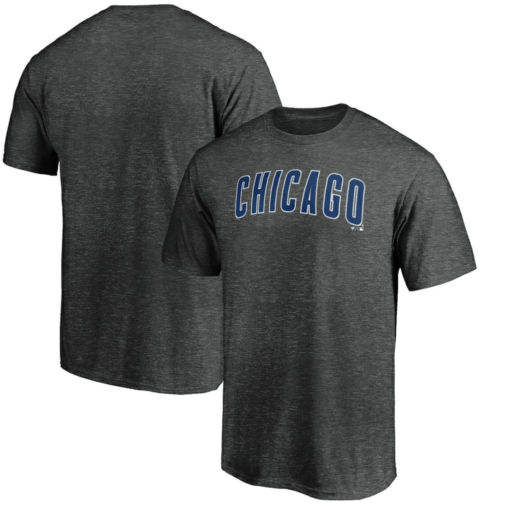 Chicago Cubs Official Wordmark T-Shirt Charcoal