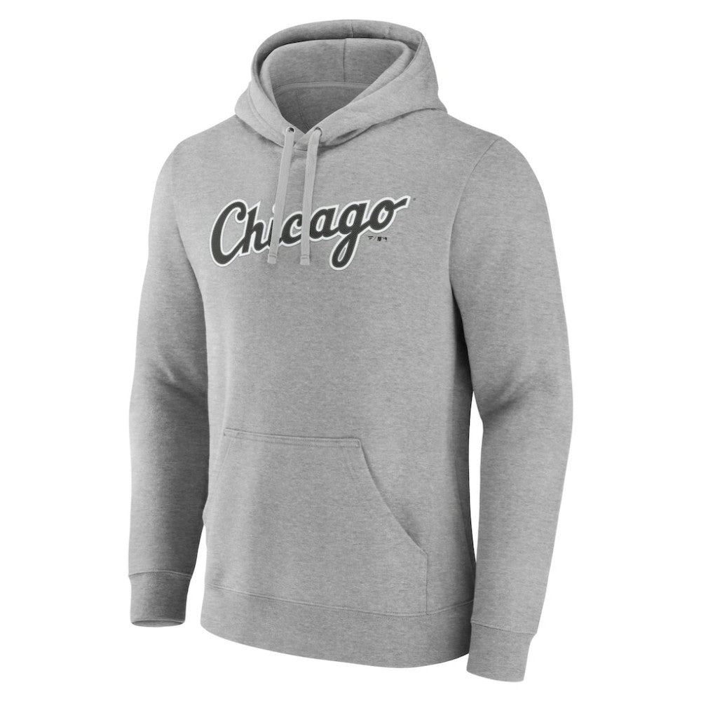 Chicago White Sox Official Wordmark Pullover Hoodie Heather Gray