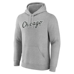 Chicago White Sox Official Wordmark Pullover Hoodie Heather Gray