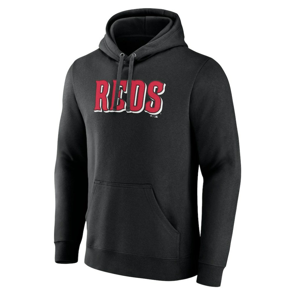 Cincinnati Reds Official Wordmark Pullover Hoodie Black