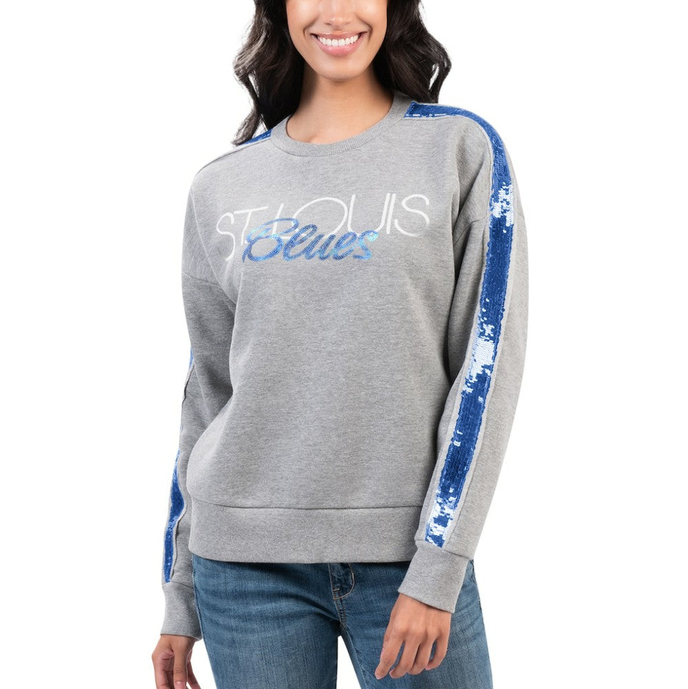 St. Louis Blues G-III 4Her by Carl Banks Women's Penalty Box Pullover Sweatshirt Gray