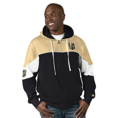 Vegas Golden Knights Starter Power Forward Full-Zip Hoodie Black/Gold