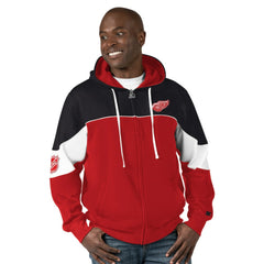 Detroit Red Wings Starter Power Forward Full-Zip Hoodie Red/Black