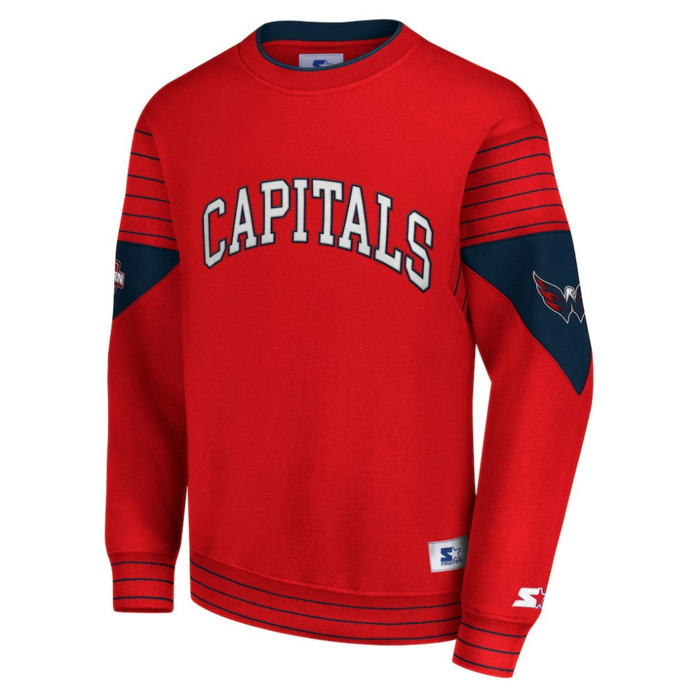 Washington Capitals Starter Faceoff Pullover Sweatshirt Red
