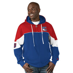 New York Rangers Starter Power Forward Full-Zip Hoodie Blue/Red