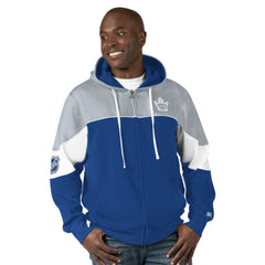 Toronto Maple Leafs Starter Power Forward Full-Zip Hoodie Blue/Gray