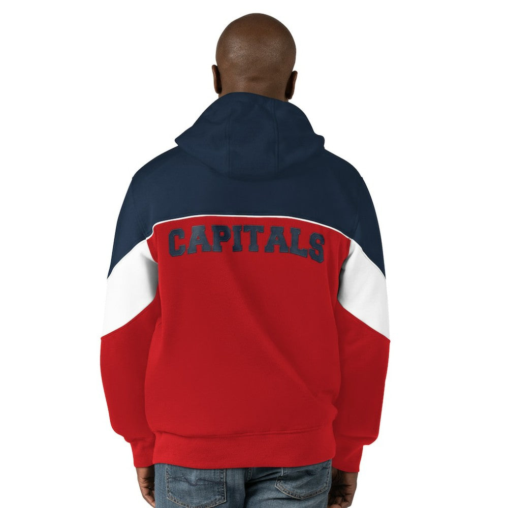 Washington Capitals Starter Power Forward Full-Zip Hoodie Red/Navy