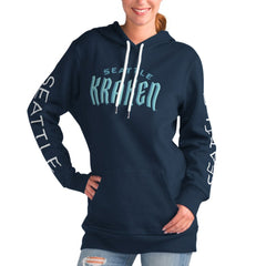Seattle Kraken G-III 4Her by Carl Banks Women's Overtime Pullover Hoodie Deep Sea Blue