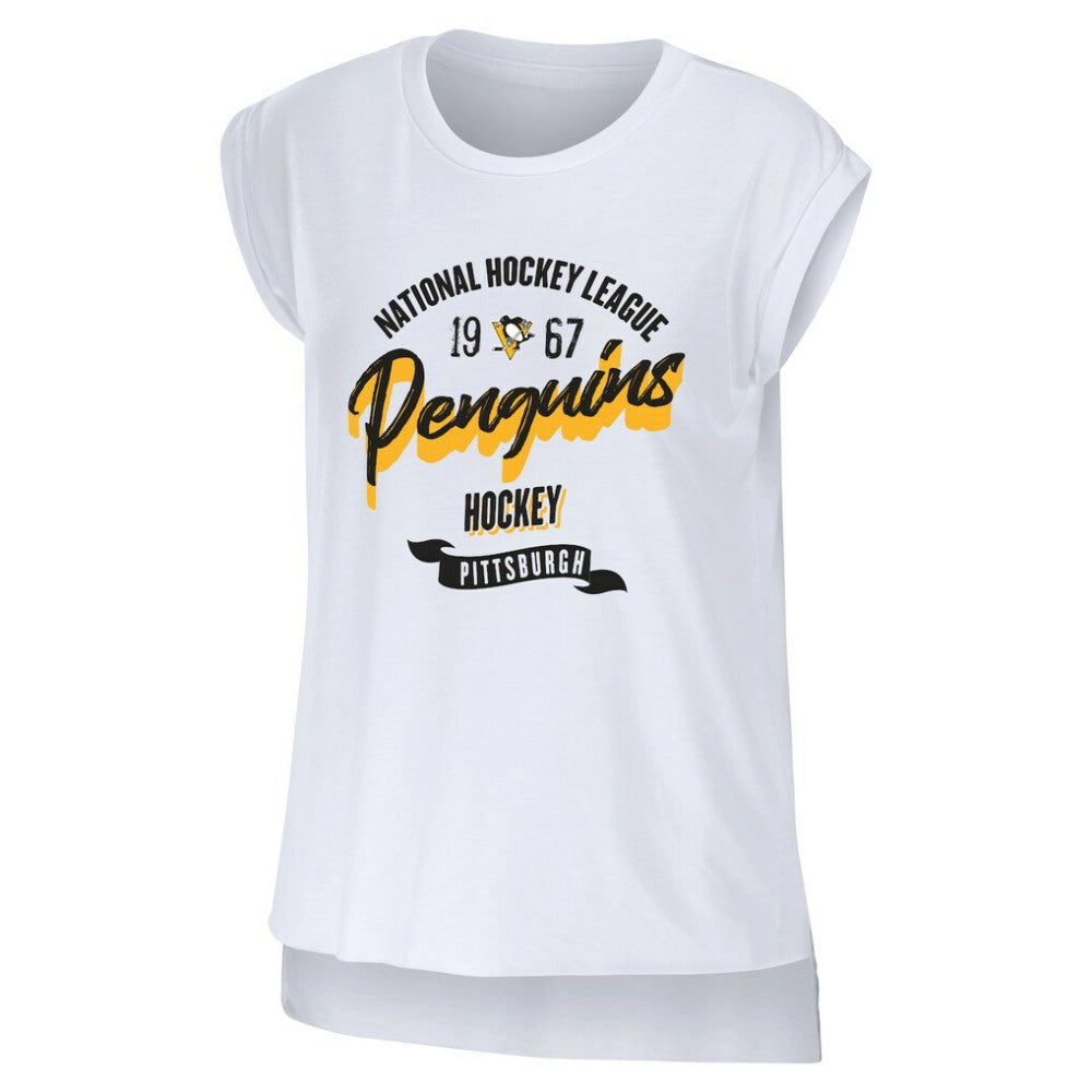 Pittsburgh Penguins WEAR by Erin Andrews Women's Domestic Tank Top White