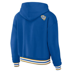 St. Louis Blues WEAR by Erin Andrews Women's Lace-Up Pullover Hoodie Blue