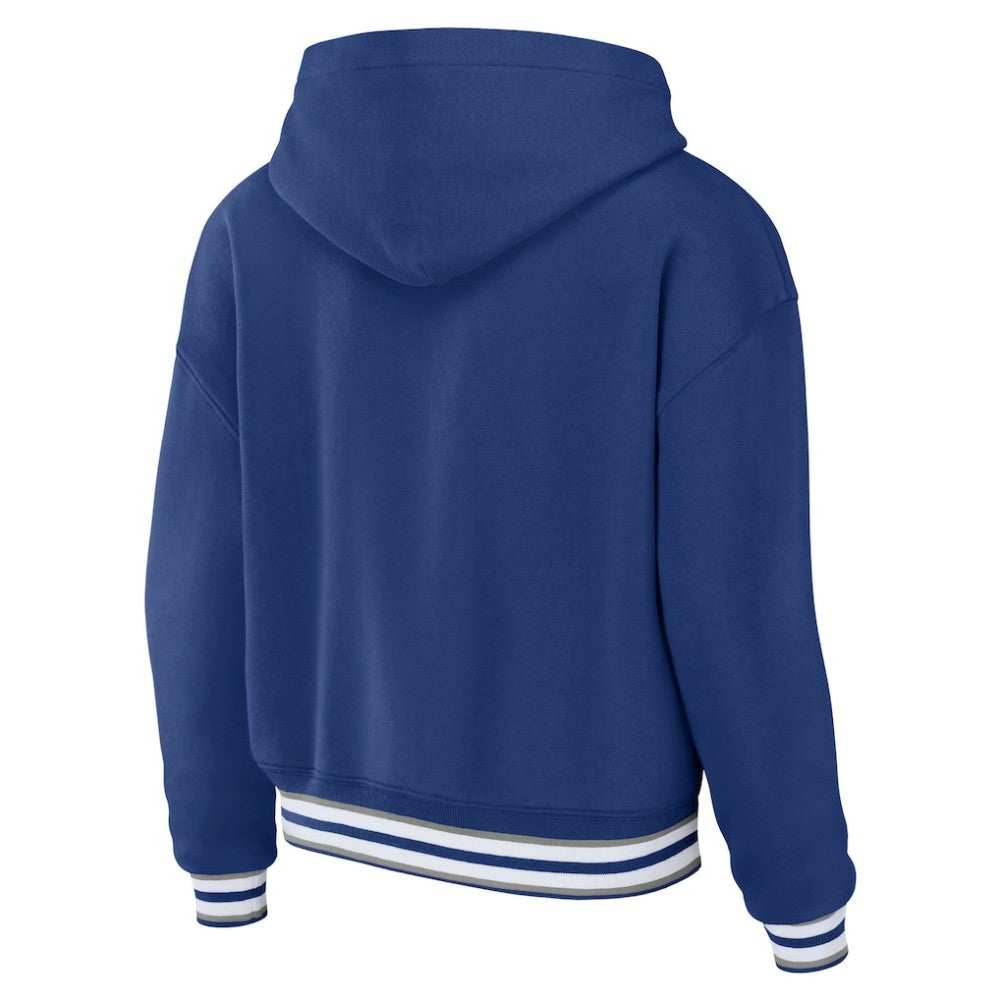 Tampa Bay Lightning WEAR by Erin Andrews Women's Lace-Up Pullover Hoodie Blue
