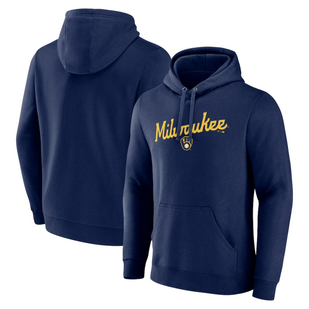 Milwaukee Brewers Series Sweep Pullover Hoodie Navy