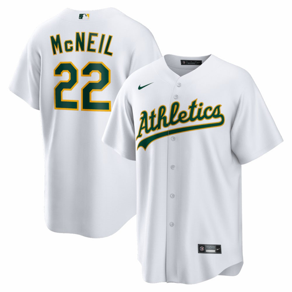 Jeff McNeil Athletics Home Replica Jersey - White