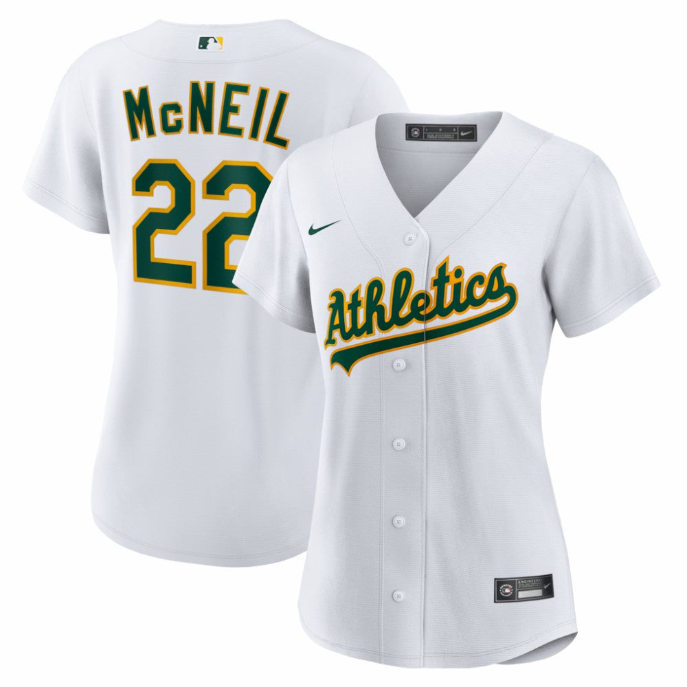 Jeff McNeil Athletics Women's Home Replica Jersey - White