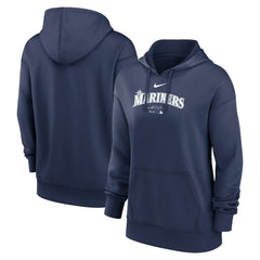 Seattle Mariners Women's Authentic Collection Performance Pullover Hoodie Navy | Nike
