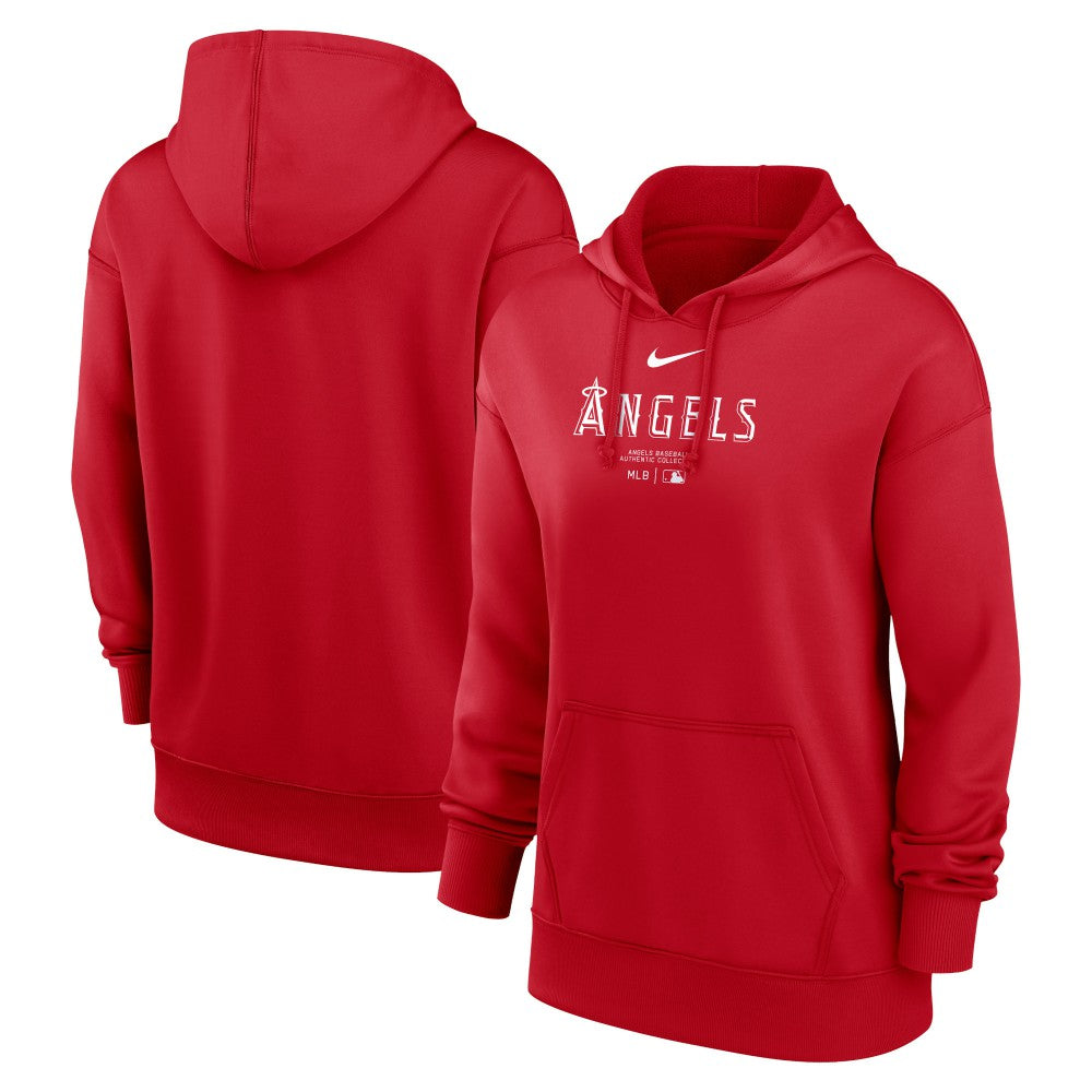 Los Angeles Angels Women's Authentic Collection Performance Pullover Hoodie Red | Nike