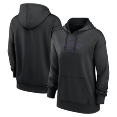 Colorado Rockies Women's Authentic Collection Performance Pullover Hoodie Black | Nike