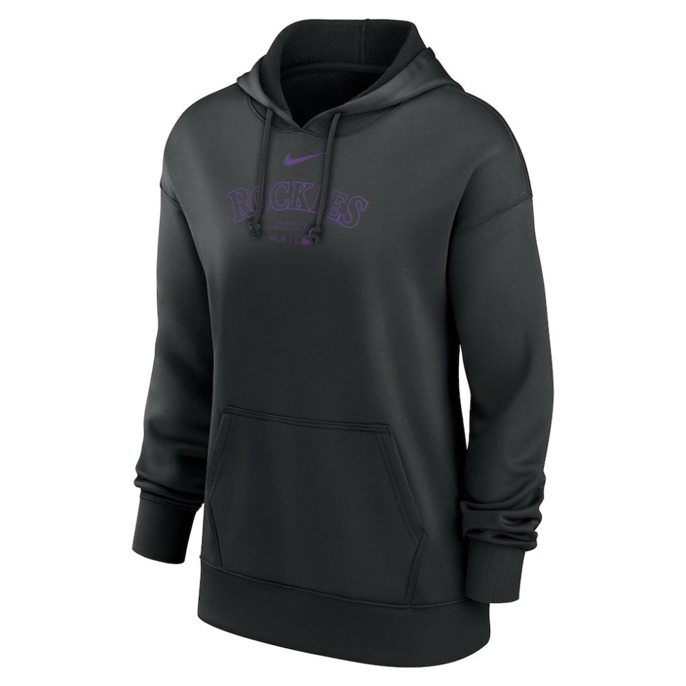 Colorado Rockies Women's Authentic Collection Performance Pullover Hoodie Black | Nike
