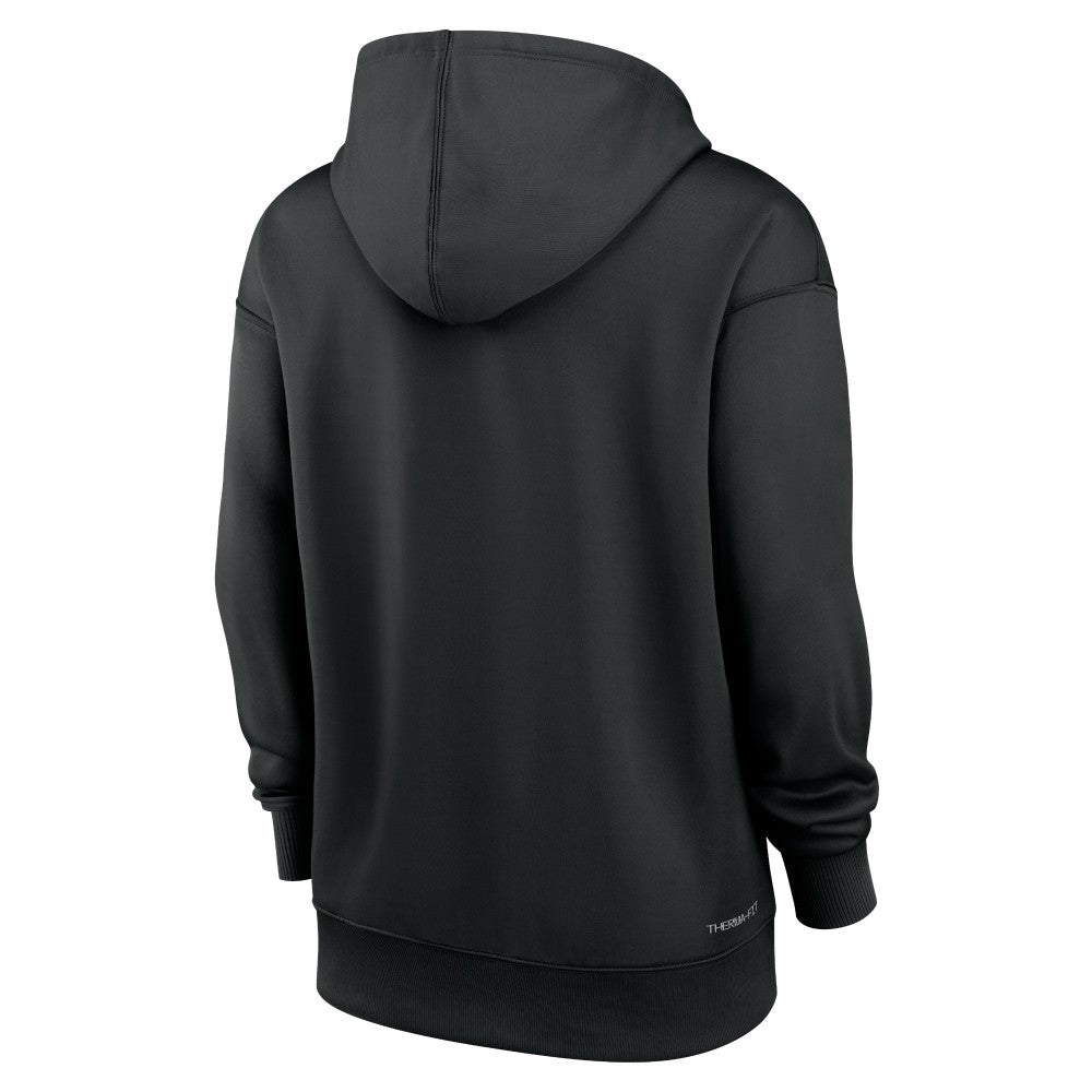 Miami Marlins Women's Authentic Collection Performance Pullover Hoodie Black | Nike