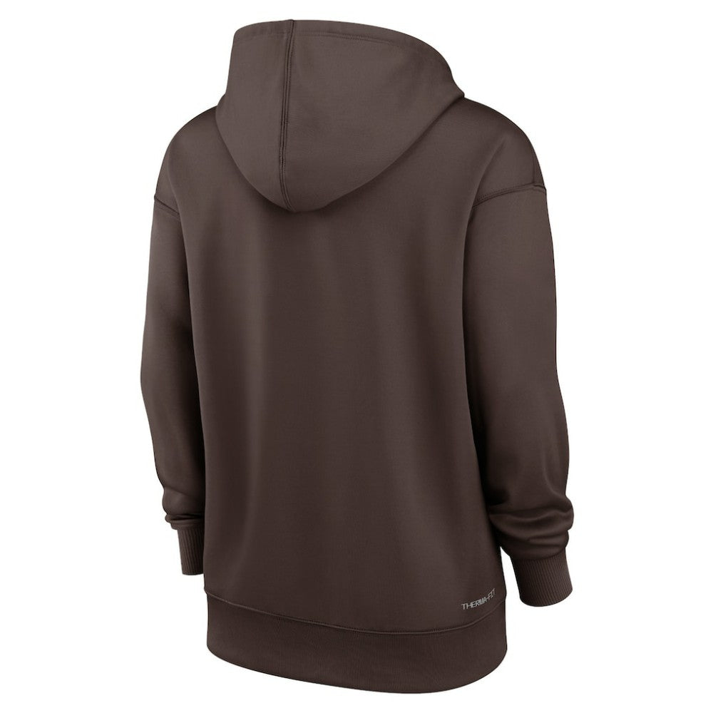 San Diego Padres Women's Authentic Collection Performance Pullover Hoodie Brown | Nike