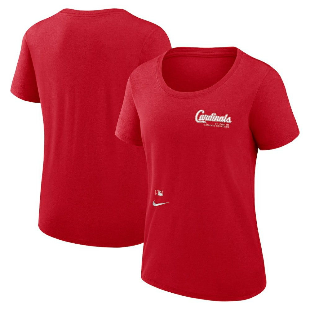 St. Louis Cardinals Women's Authentic Collection Performance Scoop Neck T-Shirt Red | Nike