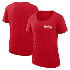 St. Louis Cardinals Women's Authentic Collection Performance Scoop Neck T-Shirt Red | Nike