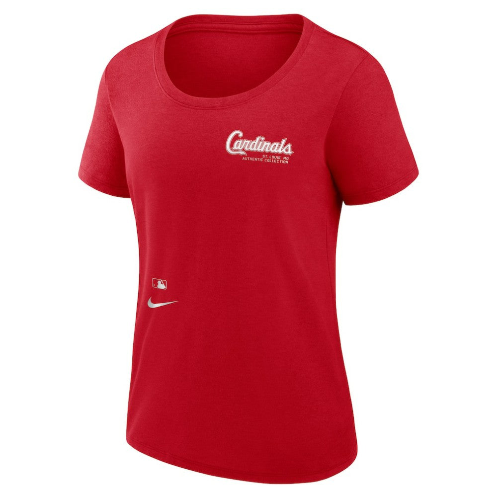 St. Louis Cardinals Women's Authentic Collection Performance Scoop Neck T-Shirt Red | Nike