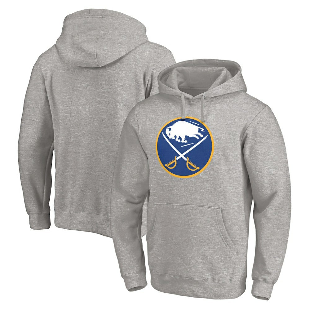 Buffalo Sabres Primary Logo Pullover Hoodie Gray