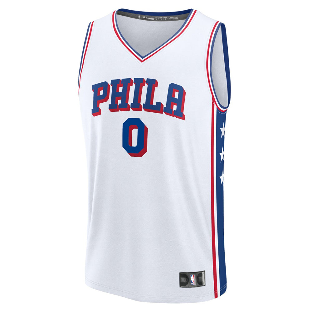 Tyrese Maxey Philadelphia 76ers Fast Break Replica Player Jersey - Association Edition - White