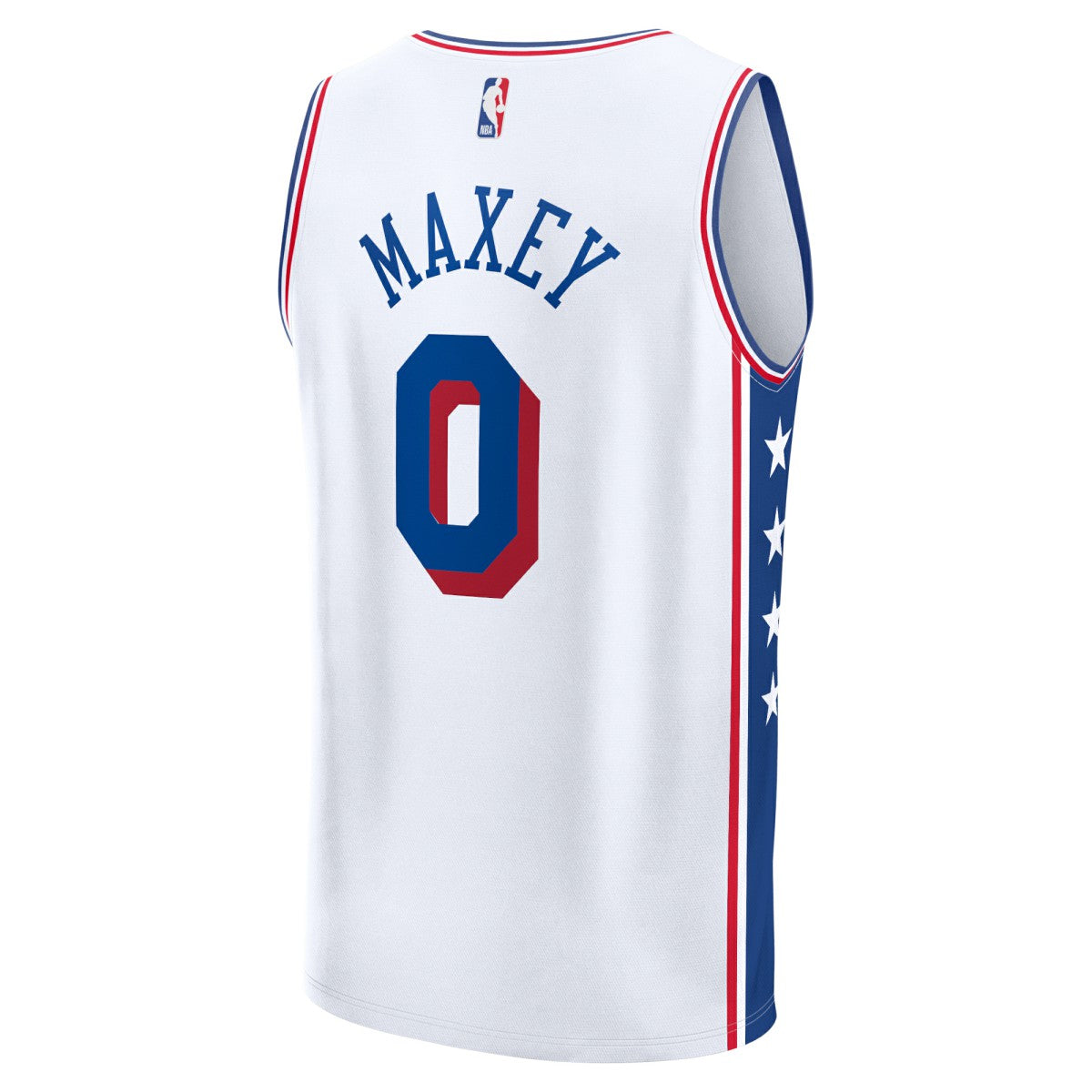 Tyrese Maxey Philadelphia 76ers Fast Break Replica Player Jersey - Association Edition - White