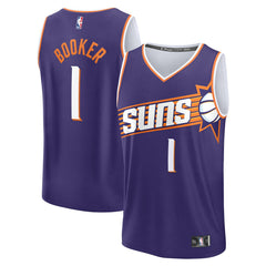 Devin Booker Phoenix Suns Fast Break Replica Jersey - Icon Edition - Purple