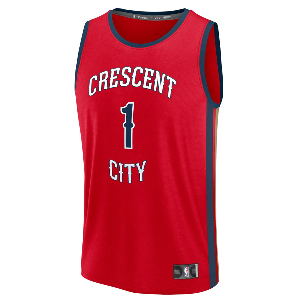 Zion Williamson New Orleans Pelicans Fast Break Replica Player Jersey - Statement Edition - Red