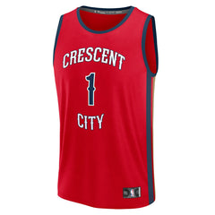 Zion Williamson New Orleans Pelicans Fast Break Replica Player Jersey - Statement Edition - Red