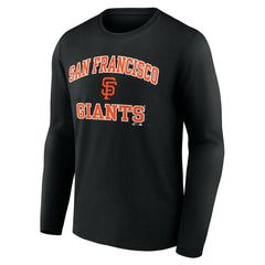 San Francisco Giants Logo Athletic Heart & Soul Long Sleeve T-Shirt Black