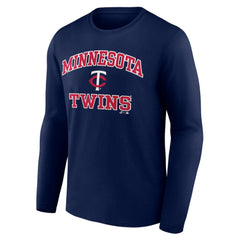 Minnesota Twins Logo Athletic Heart & Soul Long Sleeve T-Shirt Navy