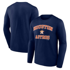 Houston Astros Logo Athletic Heart & Soul Long Sleeve T-Shirt Navy