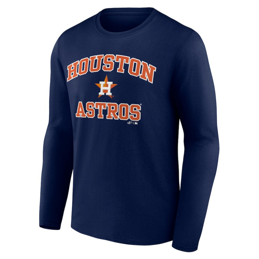 Houston Astros Logo Athletic Heart & Soul Long Sleeve T-Shirt Navy